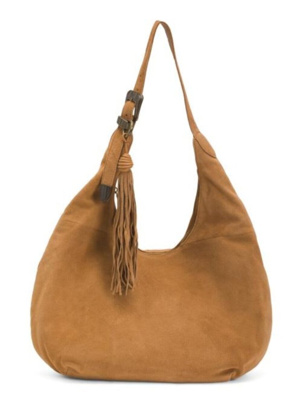 VILENCA Suede Large Western Tassel Strap Hobo